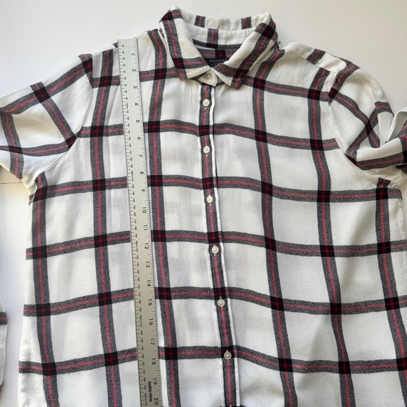 Banana Republic Black and White Plaid Blouses - Picture 7 of 16